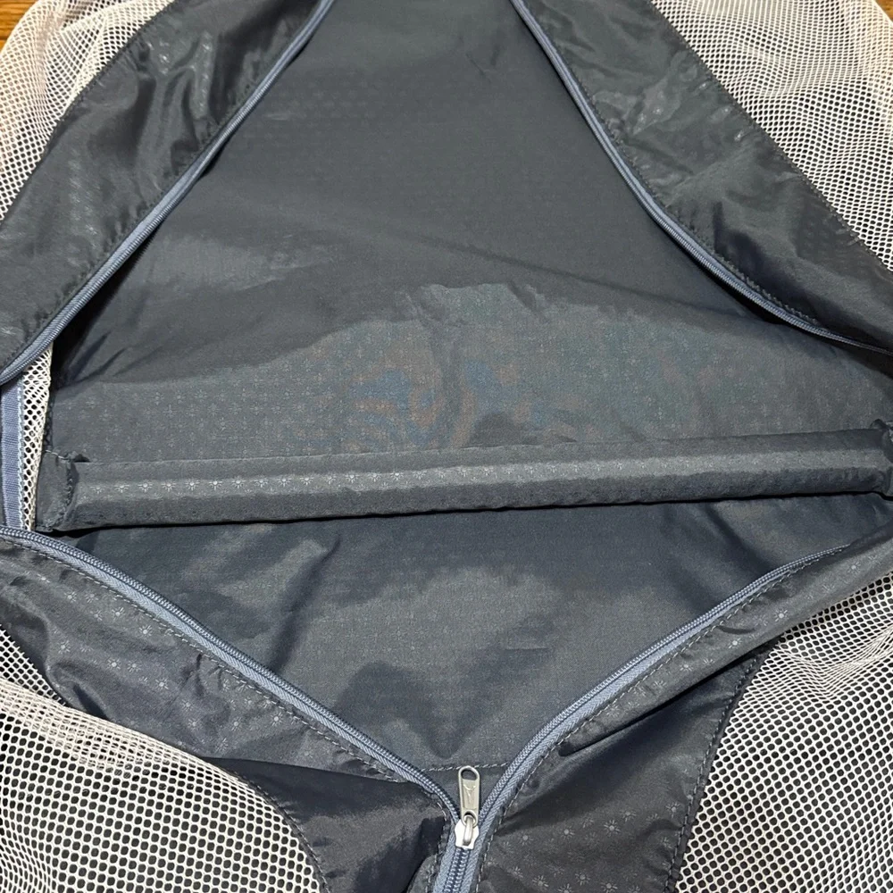 Blue and Gray Garment Bag